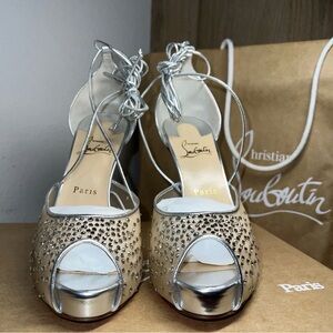 Christian Louboutin Metallic Silver and Gold Heels